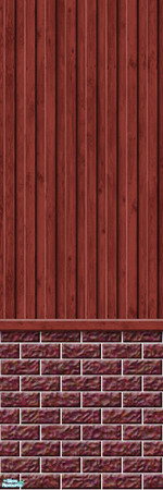 Sims 2 — Studio K Vertical Wood & Dark Brick - Chile by StudioKhagerks — 