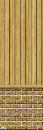Sims 2 — Studio K Vertical Wood & Dark Brick - Bamboo by StudioKhagerks — 