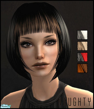 Sims 2 — NAUGHTY! by KalmanKukka — Package include five recolours. Original mesh (MESH_DoraHair_01A) is from Rose Sims 2.
