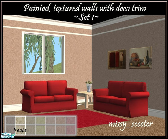 Sims 2 — Spun Sugar Set1 - Taupe by missy_sceeter — 