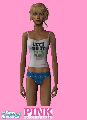 The Sims Resource - Victoria Secrets Pink Teen Sexy Underwear and