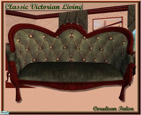 Sims 2 — Victorian Living - Love Seat by Cerulean Talon — Richly elegant and beautifully textured objects to make that