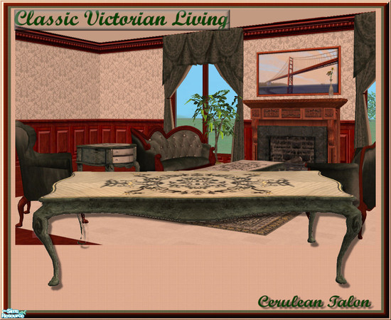 Sims 2 — Victorian Living - Coffee Table by Cerulean Talon — Richly elegant and beautifully textured objects to make that