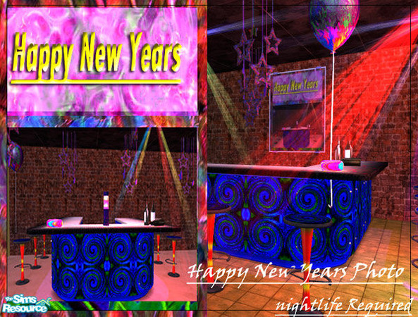 Sims 2 — Happy New Years Photo by TearsRain — This is a Night Life Required Photo/poster. It is a great addition to any