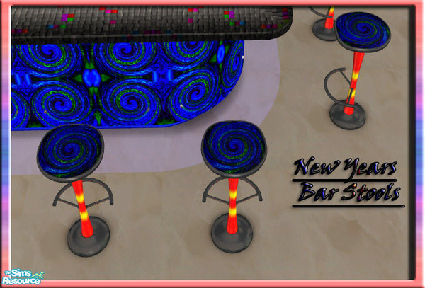 Sims 2 — Sleeka Stool Recolor by TearsRain — Recolored to match new Years Set. It is a psychedelic craze. The seat