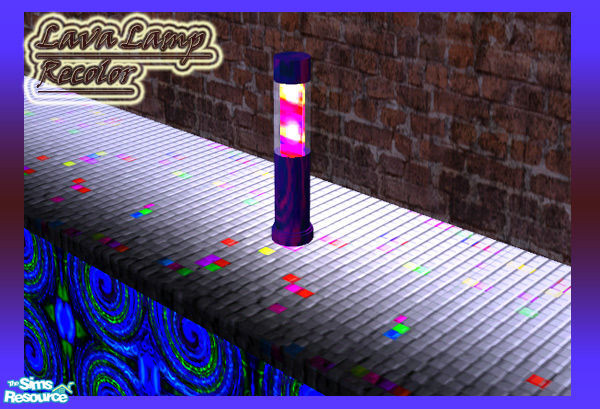 Sims 2 — Lava Jet Table Lamp Recolor by TearsRain — This is a creation by the Parsimonious site. The mesh is also found