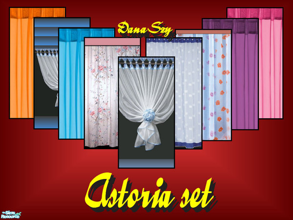 Sims 2 — Astoria set by danaszy — A nice set of 9 curtain look wallpapers