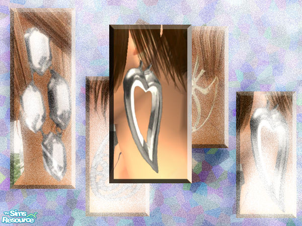 Sims 2 — Oversized Earrings by Keri — Some Earrings I made last night.
