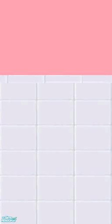 Sims 2 — Pink Wall with white tile by mightyfaithgirl — Pink wall with white tile.. matches pink tile floor found in my
