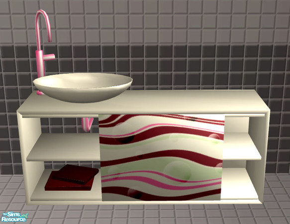 Sims 2 — TC 120 Waves bathroom - Sink2 by H3wwy — Bubble gum delicious and full of fun, this is not a bathroom for the
