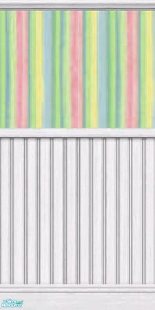 Sims 2 — Pastel Stripes with high Panel by mightyfaithgirl — pretty pastel stripes in rainbow colors with high white wood