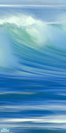 Sims 2 — Emerald Wave Wall Mural - Panel 2 by TrailRunner782 — A wall mural of a beautiful, crashing wave.