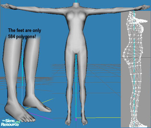 Sims 2 — Princesse Tam Tam Lingerie - Mesh Afnudebodywithbloomsfeet-reduced by b-bettina — This is a mesh for Adult/YA