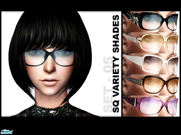 Sims 2 — SQ Variety Shades Set - 05 by kyna987 — Set includes five different designs. 