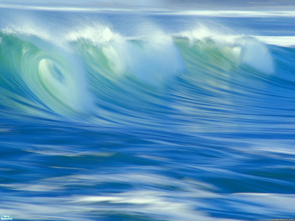 Sims 2 — Emerald Wave Wall Mural by TrailRunner782 — A wall mural of a beautiful, crashing wave.
