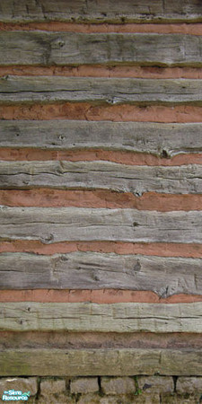Sims 2 — Appalachia Rustic Wall Set - Rustic Cedar by bgbdwlf408 — Experience the romance of rustic Appalachia with this