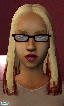 Sims 2 — Plain Jet Black Glasses by Julieyx — jet black recolour of maxis glasses.