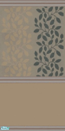 Sims 2 — Leafed Half Stripes - Forest by lisandbag — Gorgeous, Modern, Leafy