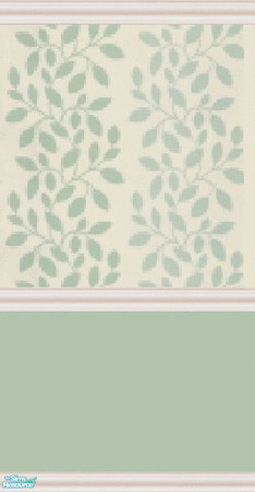 Sims 2 — Leafed Half Stripes - Mint Creme v2 by lisandbag — Gorgeous, Modern, Leafy.