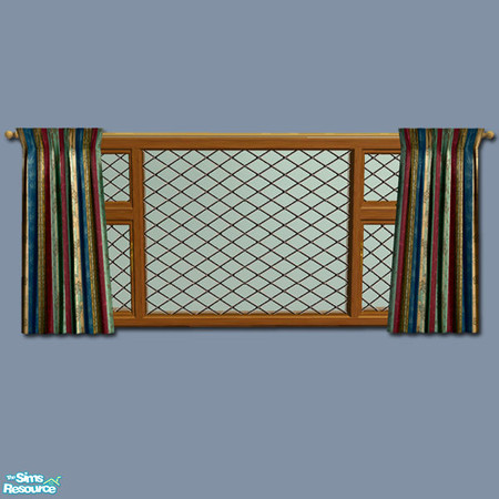 Sims 2 — Mayfair 3 Tile Short Curtain - Diag Mesh by Shakeshaft — Part of an additional set for the Mayfair Windows and