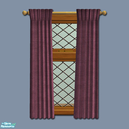 Sims 2 — Mayfair Single Short Curtain - Rec 01 by Shakeshaft — Part of an additional set for the Mayfair Windows and