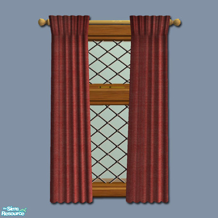 Sims 2 — Mayfair Single Short Curtain - Rec 03 by Shakeshaft — Part of an additional set for the Mayfair Windows and