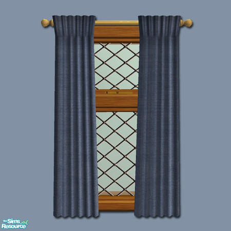 Sims 2 — Mayfair Single Short Curtain - Rec 04 by Shakeshaft — Part of an additional set for the Mayfair Windows and