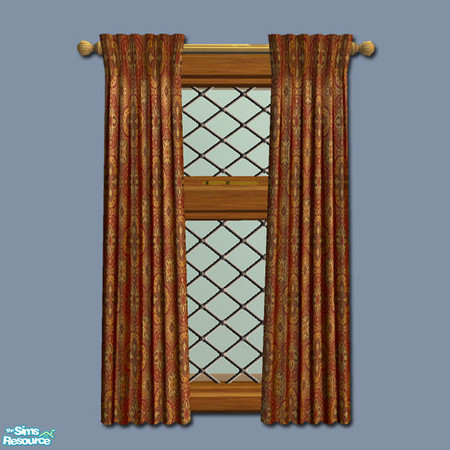 Sims 2 — Mayfair Single Short Curtain - Rec 05 by Shakeshaft — Part of an additional set for the Mayfair Windows and
