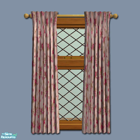 Sims 2 — Mayfair Single Short Curtain - Rec 08 by Shakeshaft — Part of an additional set for the Mayfair Windows and