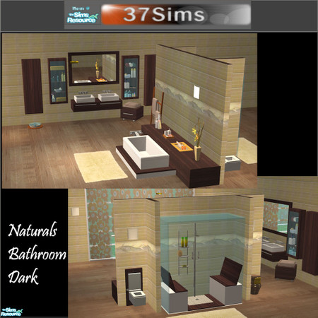 Sims 2 — Naturals Bathroom Dark by Elize-37sims — Recolor of the Naturals Bathroom