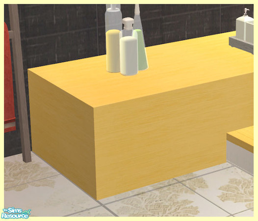 Sims 2 — Naturals Bathroom Yellow - Bathframe table by Elize-37sims — Recolor.