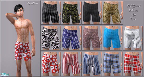 The Sims Resource - Boxer Shorts - For Teens