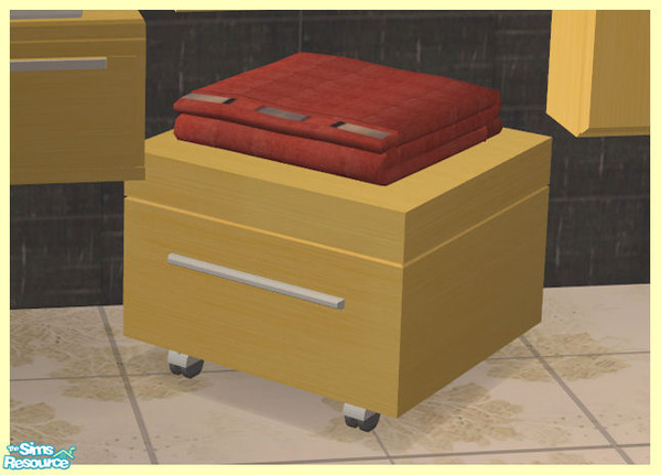 Sims 2 — Naturals Bathroom Yellow -Small Cabinet on wheels by Elize-37sims — Recolor.