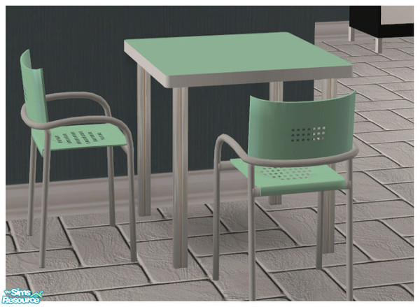 Sims 2 — Constance Kitchen Black & White - Chair by Elize-37sims — Recolor.