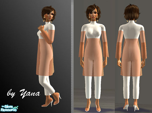 Sims 2 — №3 Yana Mesh03 Fa by Mishu999  — Mesh for adult/young adult female. Zip include: mesh with template