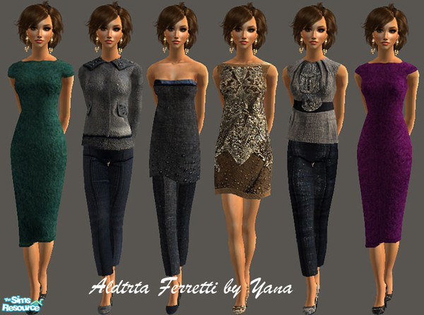 Sims 2 — Collection №12 Alberta Ferretti by Mishu999  — Alberta Ferretti fashion show. New skins and my mesh.