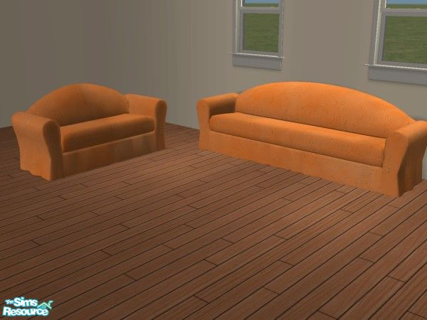 Sims 2 — Smartie Seating Set - Gsseatingsmartieorange by gil_shalos — Sofa set in Smartie Orange