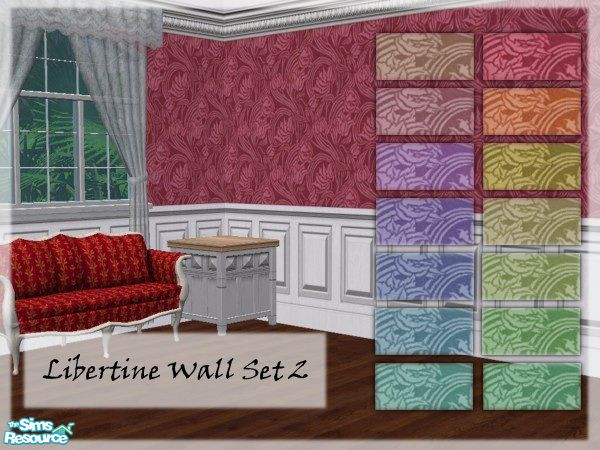 Sims 2 — Libertine Wall Set 2 by TingelingAnna — This wall set is the second set in the Libertine Wall Set series. The