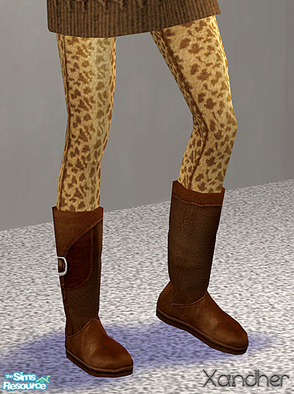 The Sims Resource - Chloe Knit Leggings - Leopard