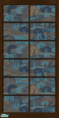 Sims 2 — Oriental Inspired - Set1 - 04 by Donnha — Oriental inspired walls, made to match Maxi BV Walls.