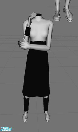 Sims 2 — New Mesh - Francisco by francisssko — Mesh File :p - Black parts are alpha editable :) : Dress , bracelet and