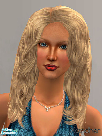 Sims 2 — Panache Hair  - Blonde by Xandher — A retexture of Marko\'s Downtown hair mesh, this style is made up of soft,