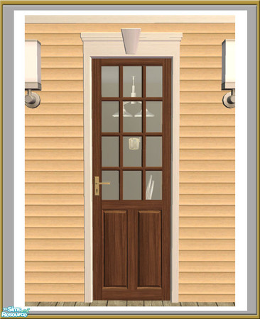 Sims 2 — The Avon - Single Door - Darkwood by Shakeshaft — Part of a recolour set of the Windows and Doors from the Avon