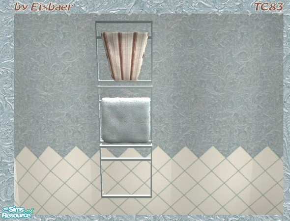 Sims 2 — AmvE Blues Glass Bathroom TC83 - Walldeco by Eisbaerbonzo — 
