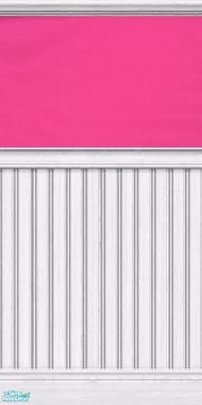 Sims 2 — Hot Pink with high panel by mightyfaithgirl — Ho tpink wall with white wood panel