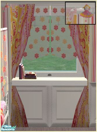 Sims 2 — Lily Bedroom - Curtain by Elize-37sims — Two tile broad curtain