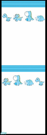 Sims 2 — \'My Baby Dinosaur\' Nursery Collection:- Wall 1 by shadow66 — From \'My Baby Dinosaur\' Nursery Collection: