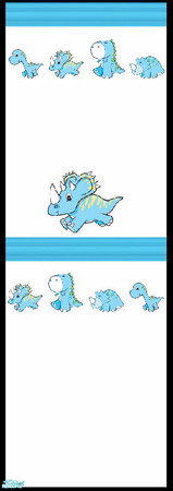 Sims 2 — \'My Baby Dinosaur\' Nursery Collection:- Wall 2 by shadow66 — From \'My Baby Dinosaur\' Nursery Collection: