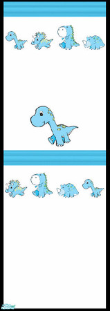 Sims 2 — \'My Baby Dinosaur\' Nursery Collection:- Wall 3 by shadow66 — From \'My Baby Dinosaur\' Nursery Collection:
