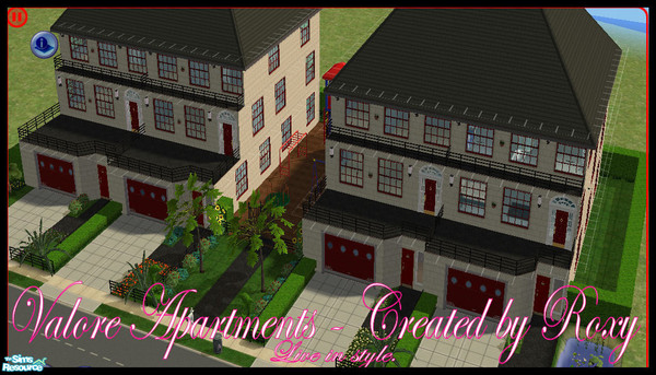 Sims 2 — Valore apartments by rixon9009 — All with private drive, balcony, 4 bedrooms, 2 bathrooms, garage and all